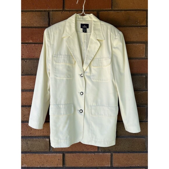 OBR‎ Three Button Blaze Four Pocket Utility Jacket | Cream | Womens Size Medium - Picture 1 of 10